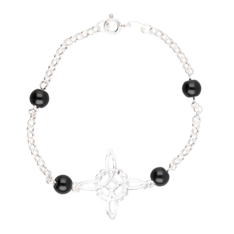 Bracciale Nodo di Strega con Onice in Argento Sterling 925 -B