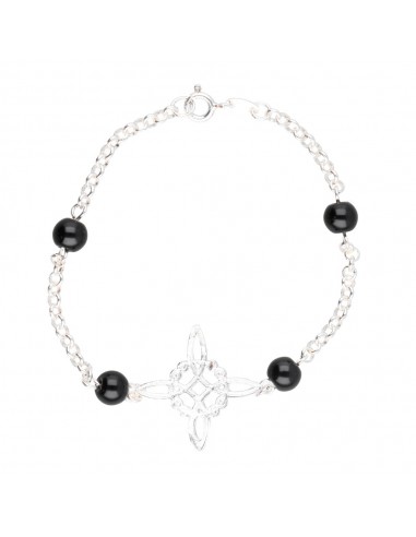 Bracelet nœud de sorcière avec jais...