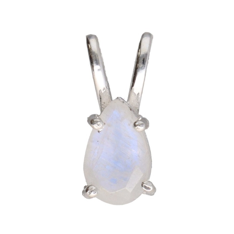 Pendente Goccia Mini in Pietra Luna Facettata in Argento Sterling 925