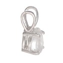Mini pendentif pierre de lune facettée en argent 925