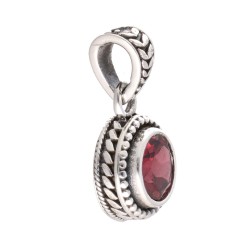 Pendente Bohemio Cerchio di Granato in Argento Sterling 925