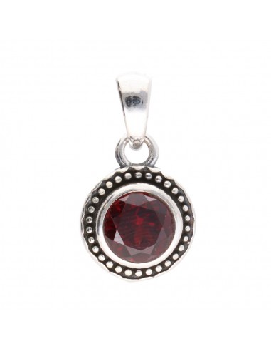 Pingente Bohemian Flat Garnet em...