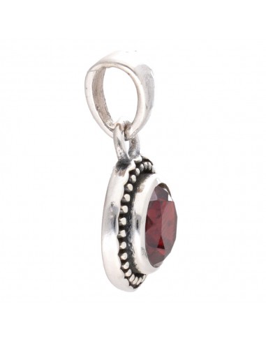 Colgante Bohemio Plano de Granate en...