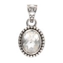 Pendentif en argent 925 en quartz de Bohème