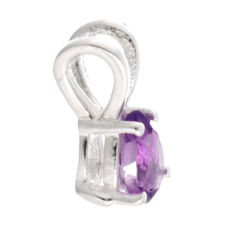 Pendente di Ametista Goccia Mini in Argento Sterling 925
