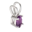 Pendentif Mini Améthyste Ovale en Argent 925