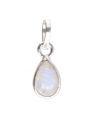 Mini Moonstone Drop Pendant in 925...