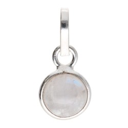 Pendente Cerchio Mini in Pietra di Luna in Argento Sterling 925