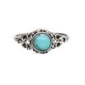 Anillo Bohemio de Turquesa en Plata de Ley 925