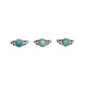 Turquoise Bohemian Ring in 925 Sterling Silver