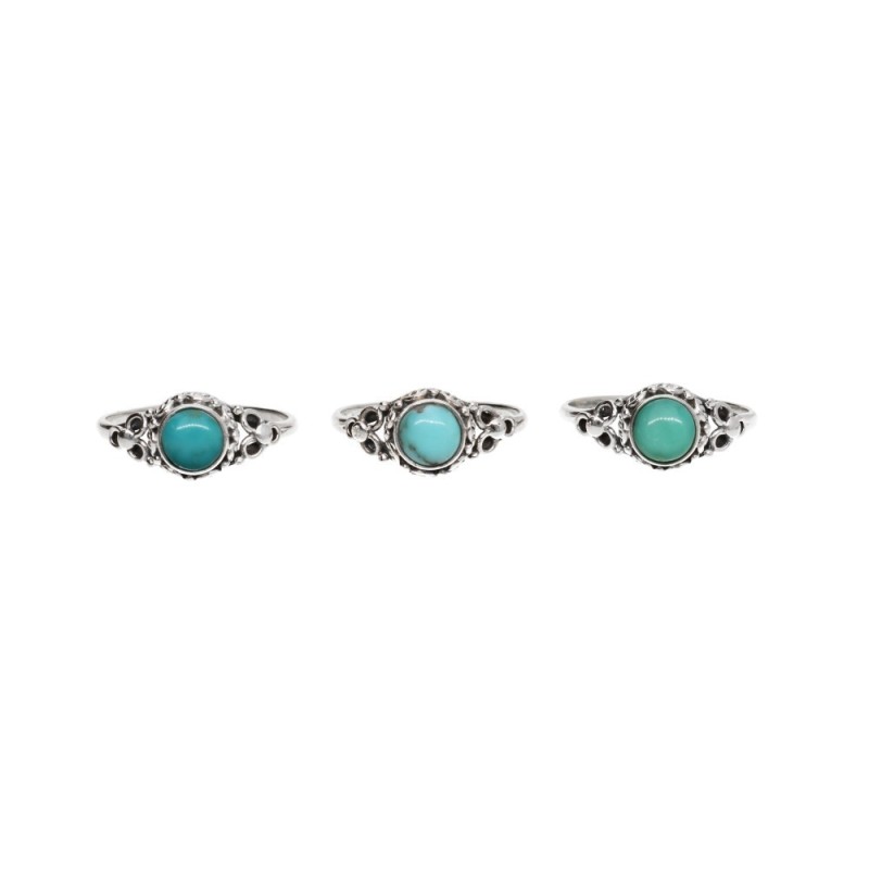 Anello Bohemio in Turchese in Argento Sterling 925