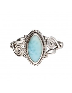 Bohemian Larimar Ring in...