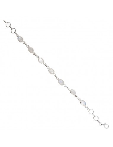 Bracelet ovale en pierre de lune en...