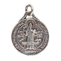 Médaille de Saint Benoît en argent 925, vieillie