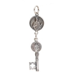 Pendente Chiave di San Giuda in Argento Sterling 925 Invecchiato