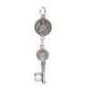 Médaille de Saint Benoît en argent 925, vieillie