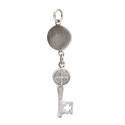 Médaille de Saint Benoît en argent 925, vieillie