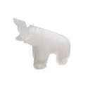 White Calcite Large Elephant Family