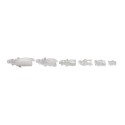 White Calcite Large Elephant Family