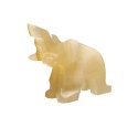 Famille de petits éléphants en calcite