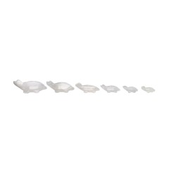 Famiglia di Tartarughe di Calcite Bianca