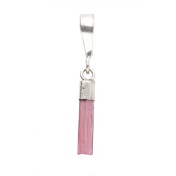 Ciondolo in Rubellite/Tormalina Rosa Grezza in Argento Sterling 925 -B