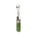 Pendente in Tormalina Verde Grezza in Argento Sterling 925 -B