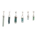 Ciondolo in Tormalina Blu Grezza in Argento Sterling 925 -B