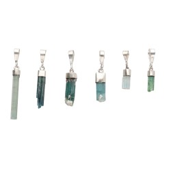 Blue Tourmaline Pendant in 925 Sterling Silver -B