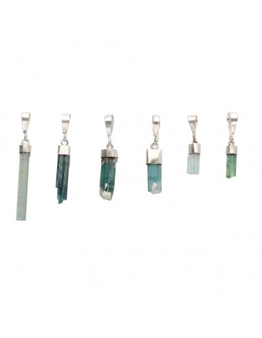 Pendentif en argent 925 Tourmaline...