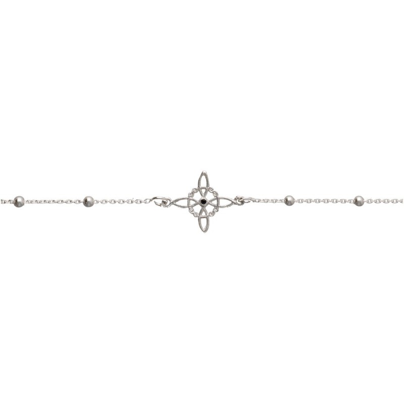 Bracciale Nodo di Strega con Palline in Argento Sterling 925 -B