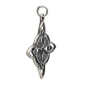 Large Witch's Knot Pendant in 925 Sterling Silver Aged