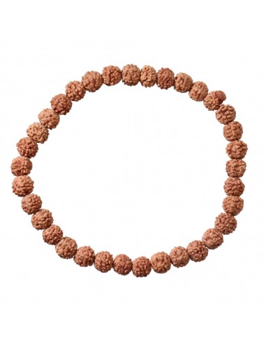 Bracciale di semi di Rudraksha da 6 mm.