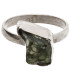 Bague en argent 925 Moldavite (2 - 2.9gr)