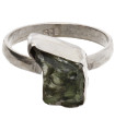 Bague en argent 925 Moldavite (2 - 2.9gr)