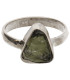 Anillo de Moldavita en Plata de Ley 925 (2 - 2.9gr)