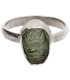 Anillo de Moldavita en Plata de Ley 925 (2 - 2.9gr)