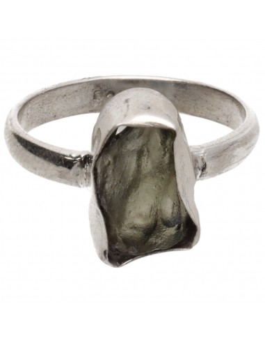Anillo de Moldavita en Plata de Ley...