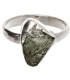 Bague en argent 925 Moldavite (3 - 3.9gr)