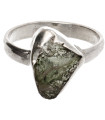 Anillo de Moldavita en Plata de Ley 925 (3 - 3.9gr)