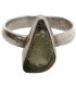 Bague en argent 925 Moldavite (3 - 3.9gr)