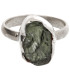 Bague en argent 925 Moldavite (3 - 3.9gr)