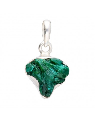 Pendentif Dioptase brute en argent...