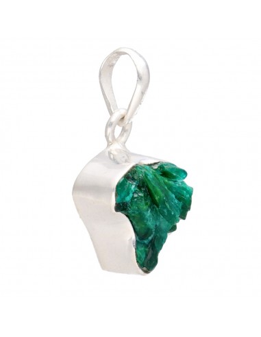 Pendentif Dioptase brute en argent...