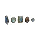 Cabochão de Labradorite facetado