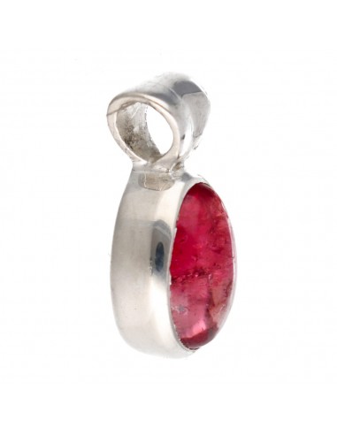 Ciondolo di Tormalina Rosa in Argento...