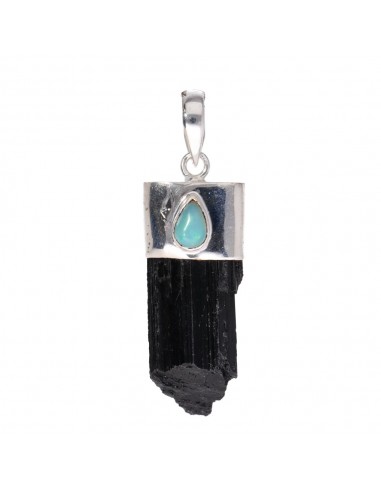 Ciondolo in Tormalina Nera con Goccia...