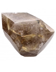 Quartz Rutilé Fumé Poli (CR10)