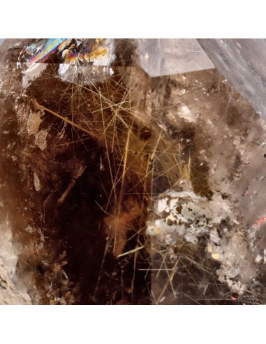 Quartz Rutilé Fumé Poli (CR14)