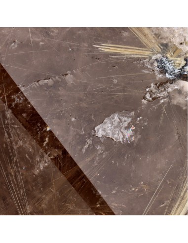 Quartz Rutilé Fumé Poli (CR18)